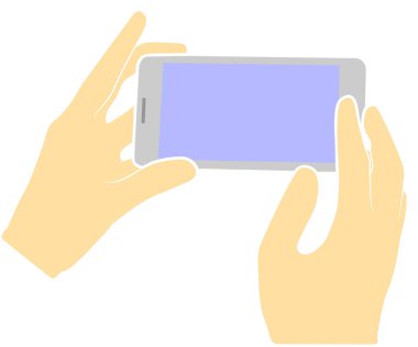 Beyaz bir arkaplanda akıllı telefon.