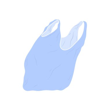 Beyaz arkaplanda plastik torba