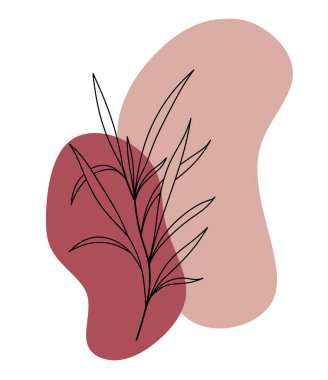 Minimalist tarzda yerleştirilmiş ve arka planda soyutlama var. Dekorasyon için ekin. Kartpostallar için arkaplan
