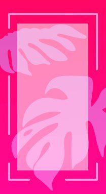 Mesaj için çerçeve. Mesaj için pembe çerçeve. Pembe yapraklar.