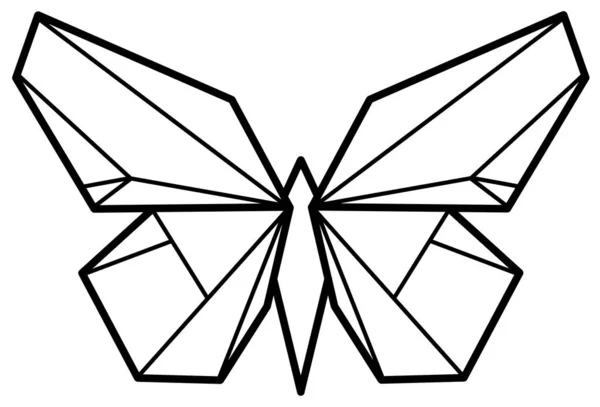 Borboleta Logotipo Borboleta Origami Estilo Geométrico — Fotografia de Stock