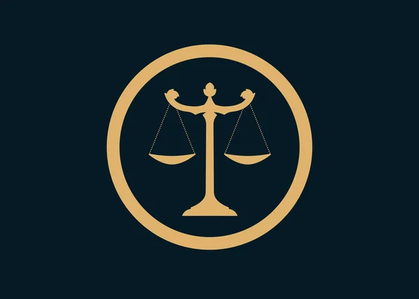 Ağırlıklar Mahkeme Logoyu Ölçeklendirir Denge Kılıçlı Ağırlıklı Bir Adalet Minimalizm — Stok fotoğraf