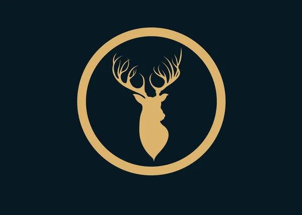 Λογότυπο Ελαφιού Σκιαγραφία Ελαφιού Ελάφι Κέρατα — Φωτογραφία Αρχείου