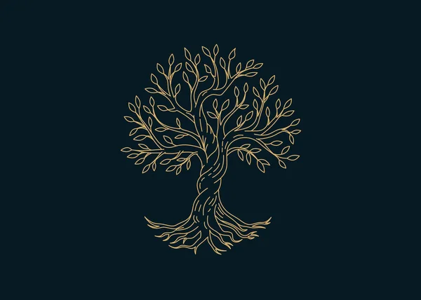 Baum Baum Logo Baum Mit Blättern — Stockfoto