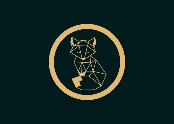 Renard Fox Dans Style Géométrique Logo Fox — Photo