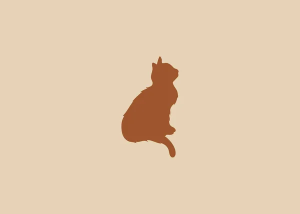 Chat Logo Chat Silhouette Chat Chat Dans Minimalisme Animaux Compagnie — Photo