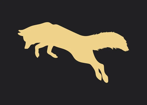 Raposa Logotipo Fox Salto Fox — Fotografia de Stock
