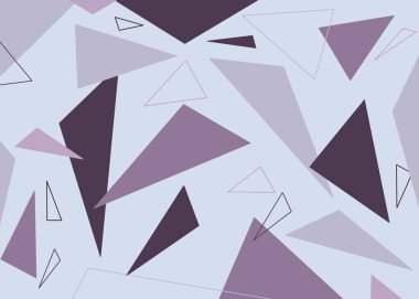 Soyut üçgenler. Mor üçgenler. Geometrik soyutlama.