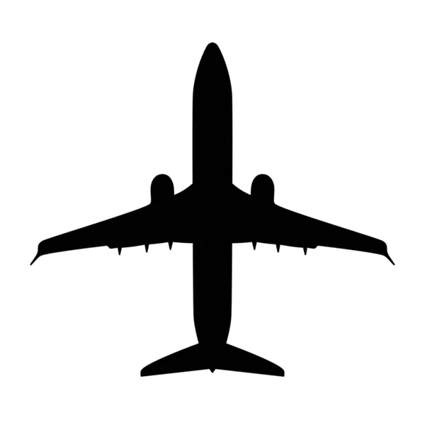 Flugzeugsilhouette Isolierte Illustration Eines Flugzeugs — Stockfoto