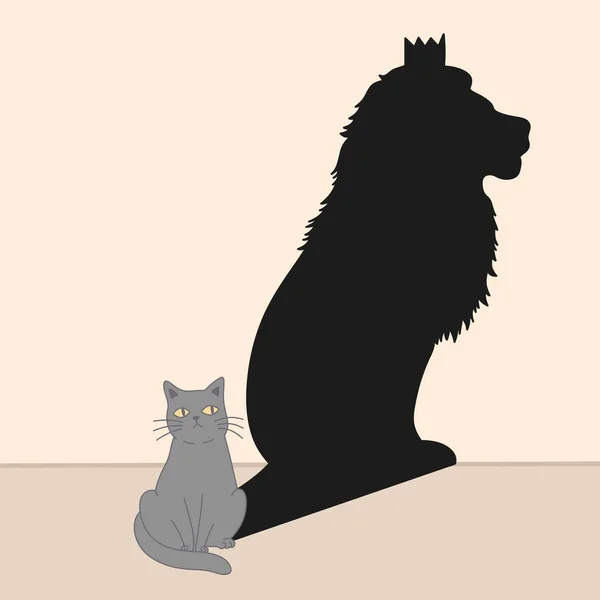 猫とライオン 猫のイラスト — ストック写真