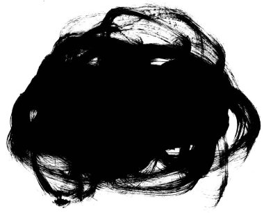 Abstraction painted with acrylics. Black abstraction. Black background. Brush strokes. Black paint.