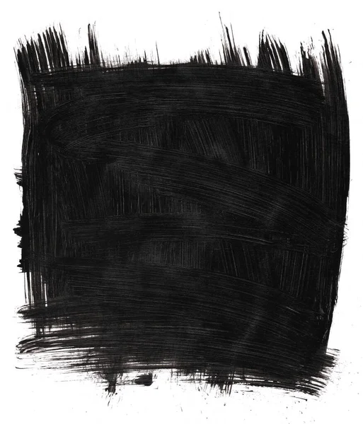 Fondo Abstracto Negro Pintura Negra Pinceladas Marco Negro Pintado Con —  Fotos de Stock