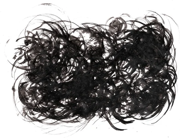 Brush Strokes Black Abstract Art Paint Splatter — 스톡 사진