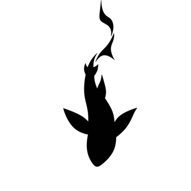 Shark silhouette. Shark logo. Shark isolated illustration.
