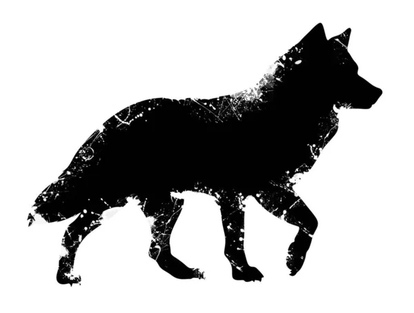 Dog Silhouette Isolated Illustration Dog — Stock Photo, Image