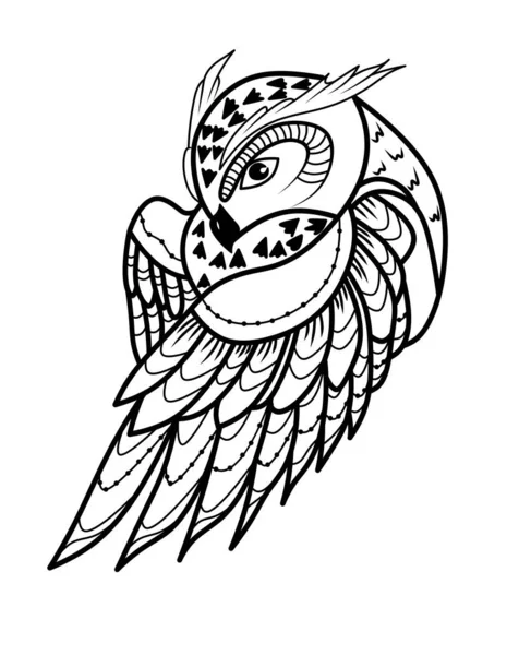 Isolada Ilustração Uma Coruja Logotipo Coruja Esboço Coruja — Fotografia de Stock