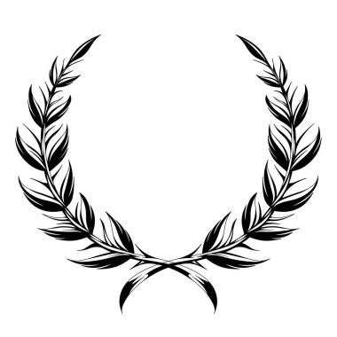 Wreath. Wreath with leaves. Frame with leaves.