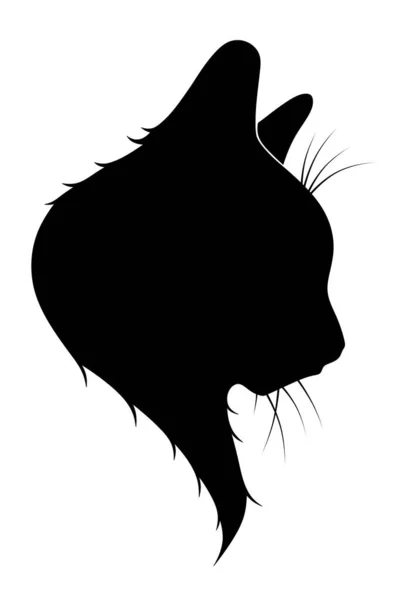 Logo Cat Head Cat Illustration Cat Black Background — Stock Photo, Image