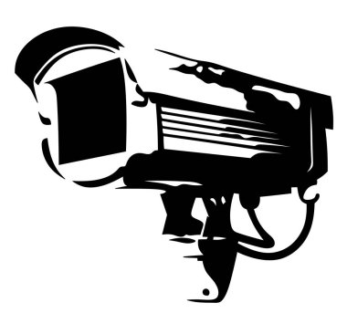 Güvenlik kamerası, video kamera, duvarda asılı. Güvenlik kameraları korunmak için kurulur. Ev güvenlik sistemi.