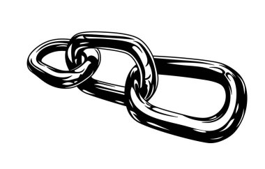 Chain. Chain link on a white background.