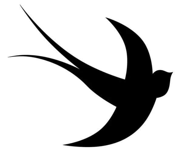 Swallow Logo Bird Silhouette White Background Illustration Flying Bird — Fotografia de Stock