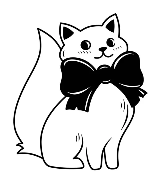 Kocie Ilustracja Kota Białym Tle — Zdjęcie stockowe