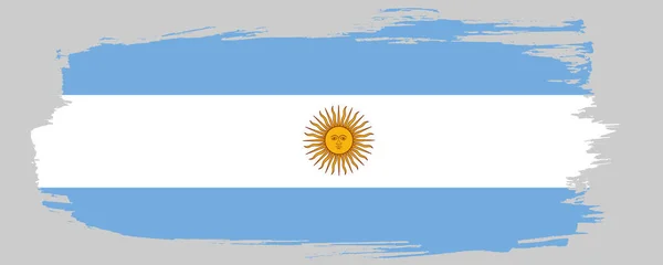 Vlag Van Argentinië Nationaal Symbool Van Argentinië Borstelslag — Stockfoto