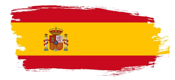 西班牙国旗 西班牙的国家象征 刷子笔划 — 图库照片