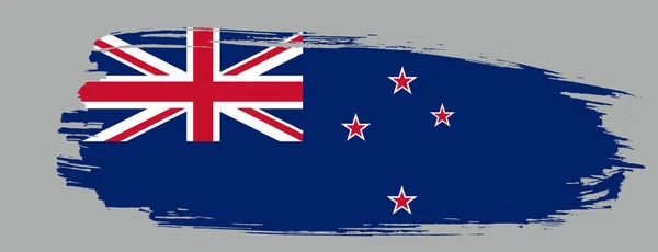 Zéland Zászlója Zéland Nemzeti Szimbóluma Ecsetvonás — Stock Fotó