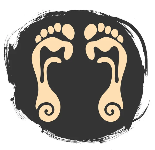 Feet Feet Logo Brush Stroke — Stock Photo, Image