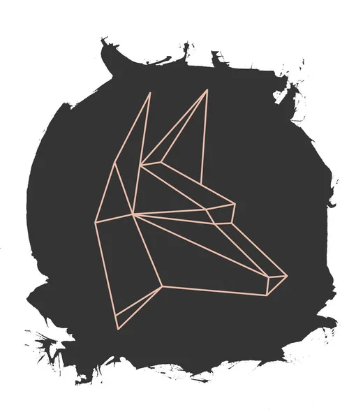 Chien Style Géométrique Logo Pour Chien Tête Chien Est Polygonale — Photo