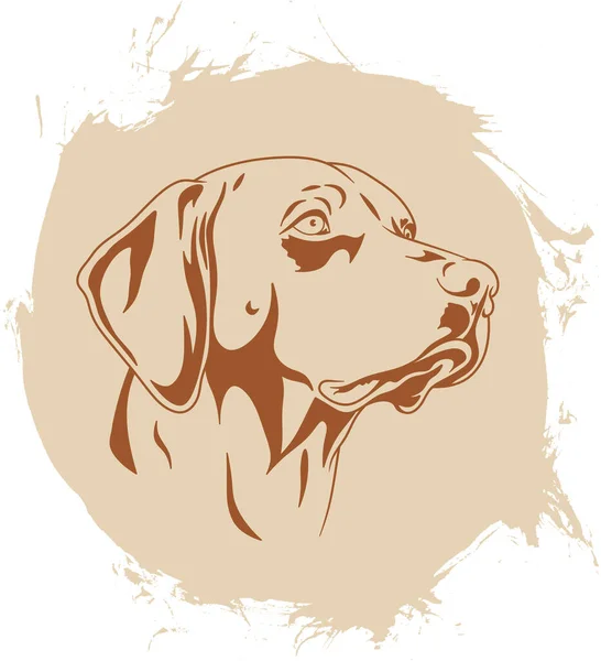 Собачья Голова Логотип Собаки Мазок Кисти — стоковое фото