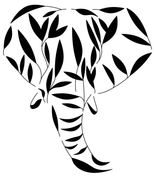 Elefanten Elefantlogga Illustration Elefants Huvud Vit Bakgrund — Stockfoto
