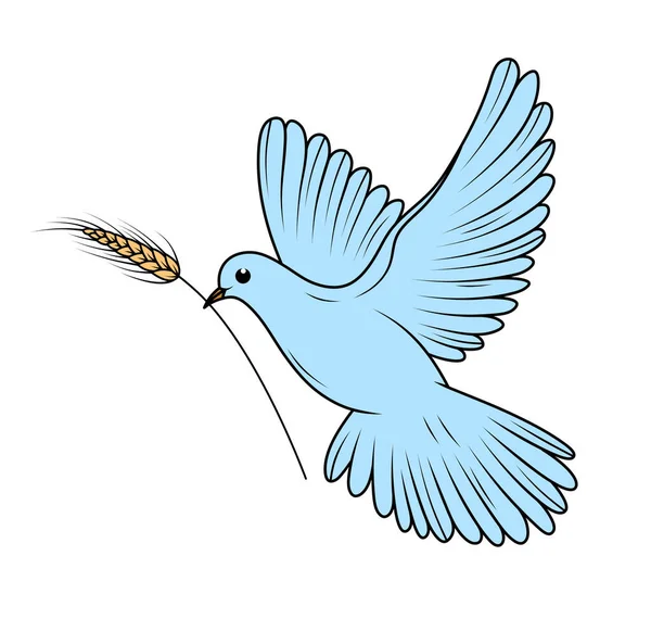 Pigeon Illustration Dove White Background Symbol Peace Flying Bird — Stock Photo, Image