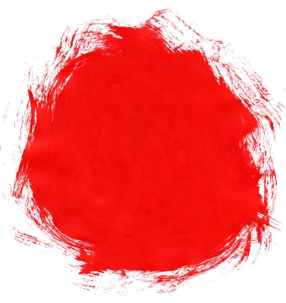Pincelada Pintura Roja Salpicaduras Pintura Sobre Fondo Blanco Mancha Pintura — Foto de Stock