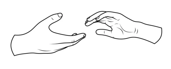 Руки Білому Тлі Ілюстрація Чоловічих Рук — стокове фото