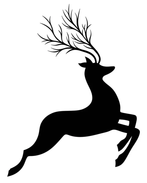 Deer Deer Silhouette White Background — Stock Photo, Image