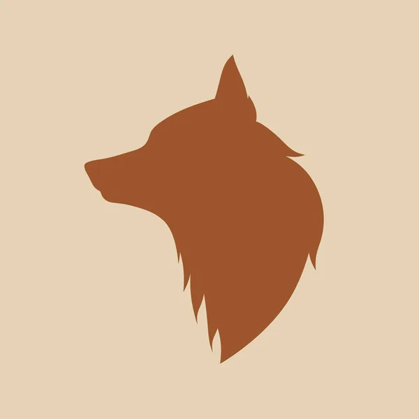 Isolated Silhouette Wolf Head Wolf Logo — Stock Photo, Image