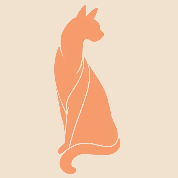Isolated Silhouette Cat Cat Logo Pet — Photo