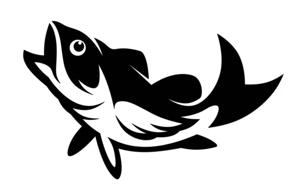 Fish Isolated Illustration Fish White Background Fish Logo — Zdjęcie stockowe