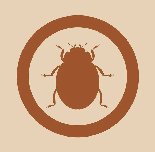Silueta Aislada Escarabajo Logotipo Del Escarabajo — Foto de Stock