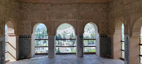 Alhambra z Granady. Nazarský monumentální komplex — Stock fotografie