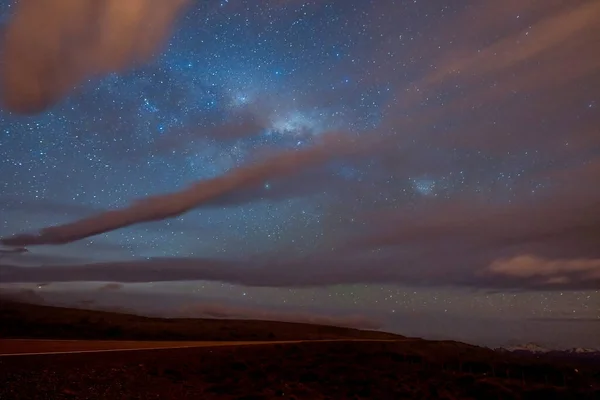 パタゴニアの星空の夜の写真. — ストック写真