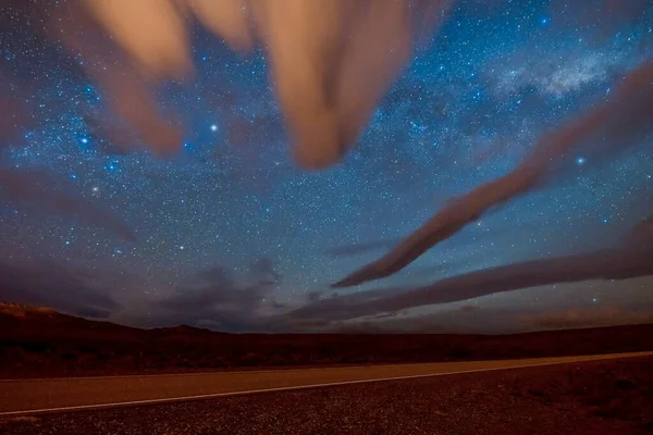 Nattfotografi på stjärnhimlen i Patagonien. — Stockfoto