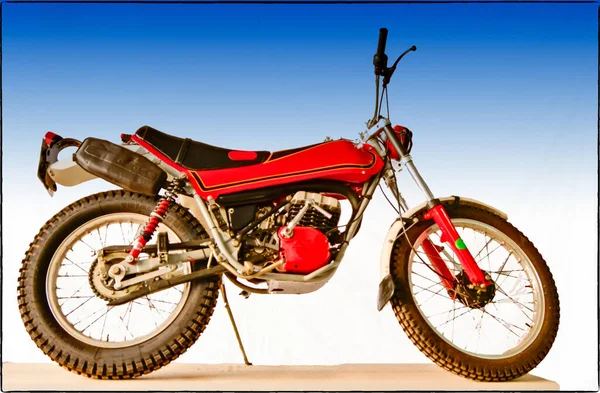 Motocicleta antigua restaurada y en exhibición. — Foto de Stock