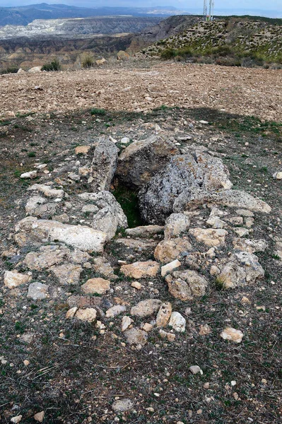 Gorafův megalitický park. Granada - Andalusie, Španělsko. — Stock fotografie