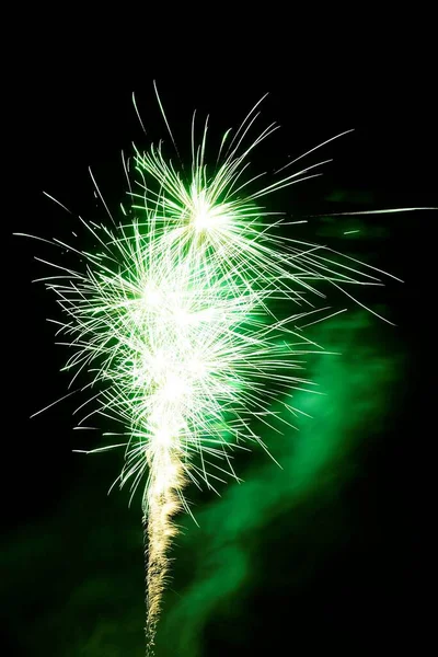 Fuochi d'artificio scoppiati nel cielo notturno . — Foto Stock