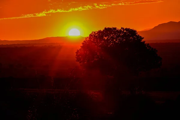 Majestic sunset in the mountains landscape — Stock Photo, Image