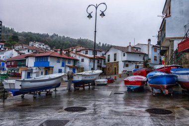 Asturias kıyılarının deniz manzaraları.
