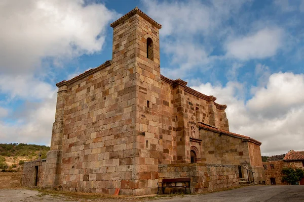 Iglesia Romanica San Cosme Damian Cubillo Del Ebro —  Fotos de Stock